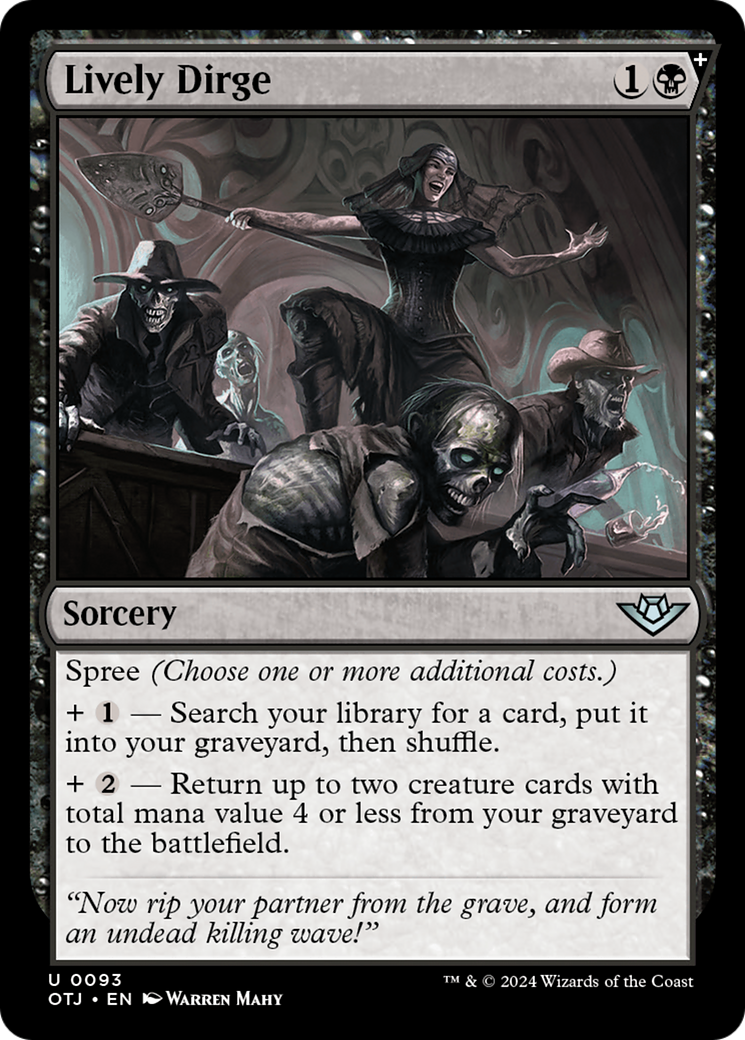Image of Lively Dirge (OTJ-093) - Outlaws of Thunder Junction: (spree) Foil