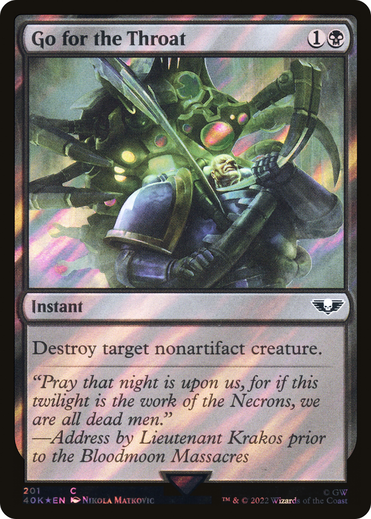 Image of Go for the Throat (Surge Foil) (40K-201) - Warhammer 40,000 Commander Foil