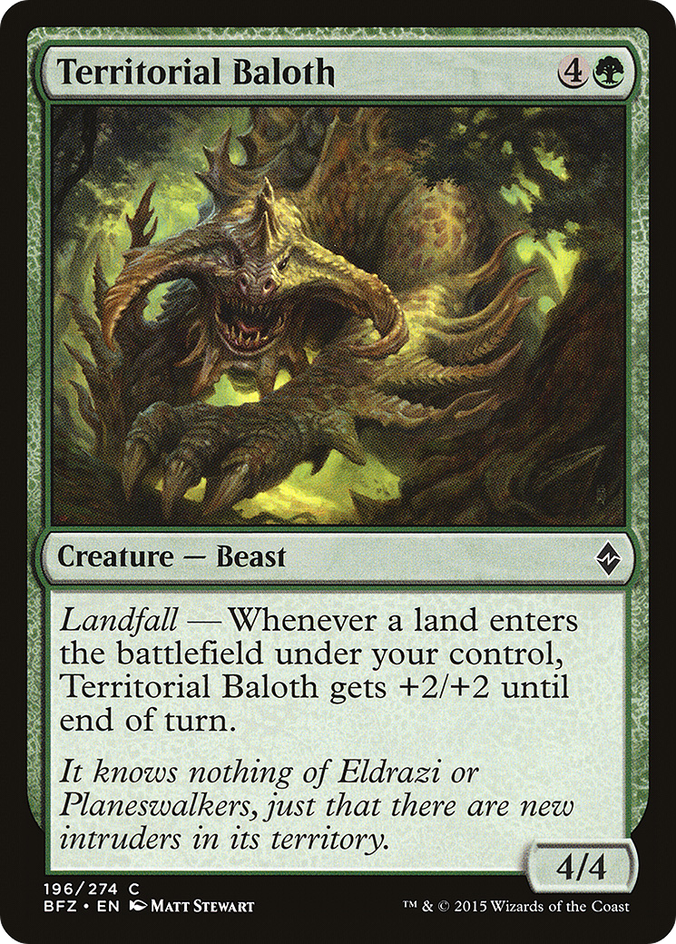 Image of Territorial Baloth (BFZ-196) - Battle for Zendikar