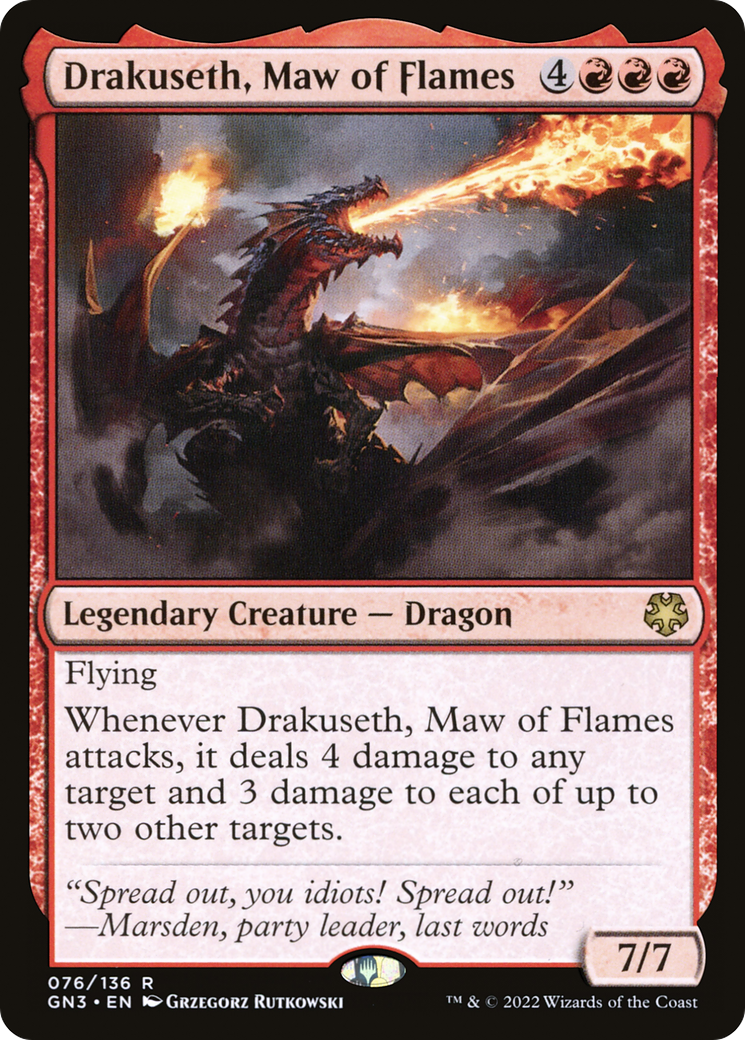 Image of Drakuseth, Maw of Flames (GN3-076) - Game Night: Free-for-All