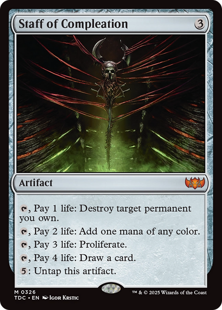 Image of Staff of Compleation (TDC-326) - Commander: Tarkir: Dragonstorm