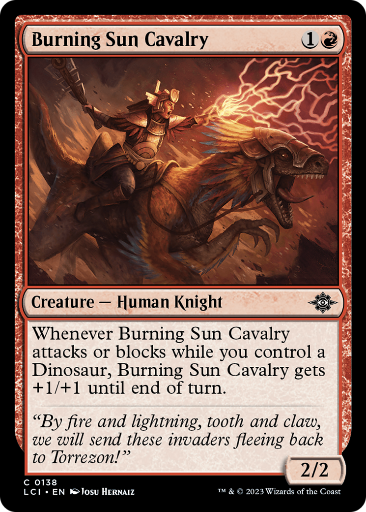 Image of Burning Sun Cavalry (LCI-138) - The Lost Caverns of Ixalan Foil