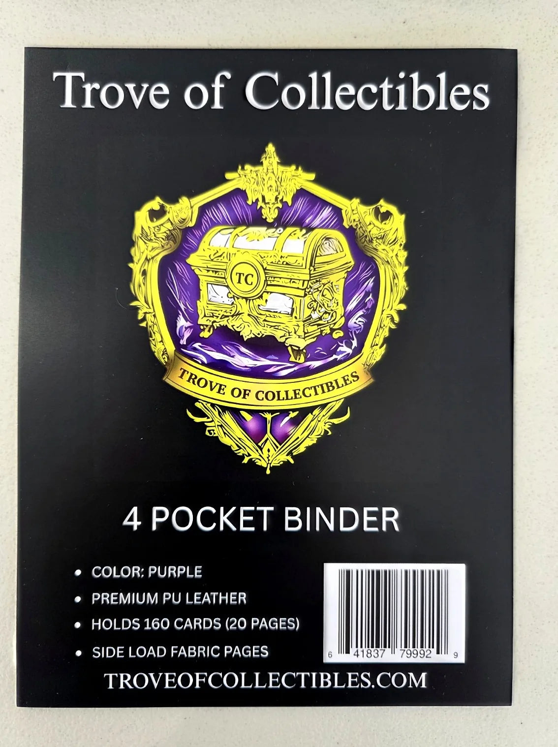Image of TroveOfCollectibles 4 Pocket Binder Purple