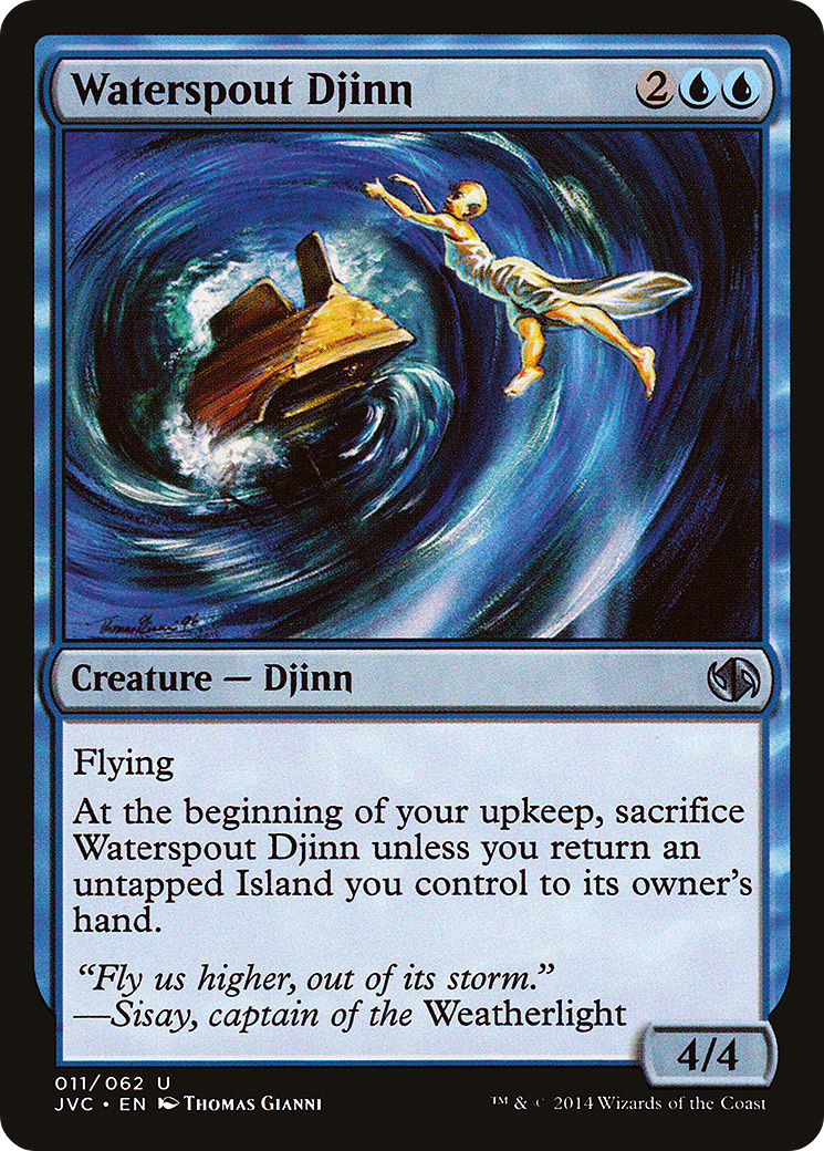 Image of Waterspout Djinn (DD3-) - Duel Decks Anthology: Jace vs. Chandra