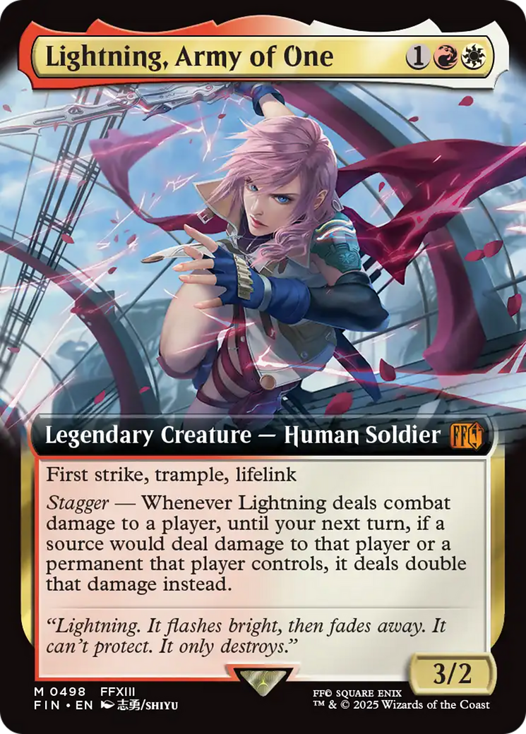 Image of Lightning, Army of One (Extended Art) (FIN-498) - FINAL FANTASY: (Extended Art)
