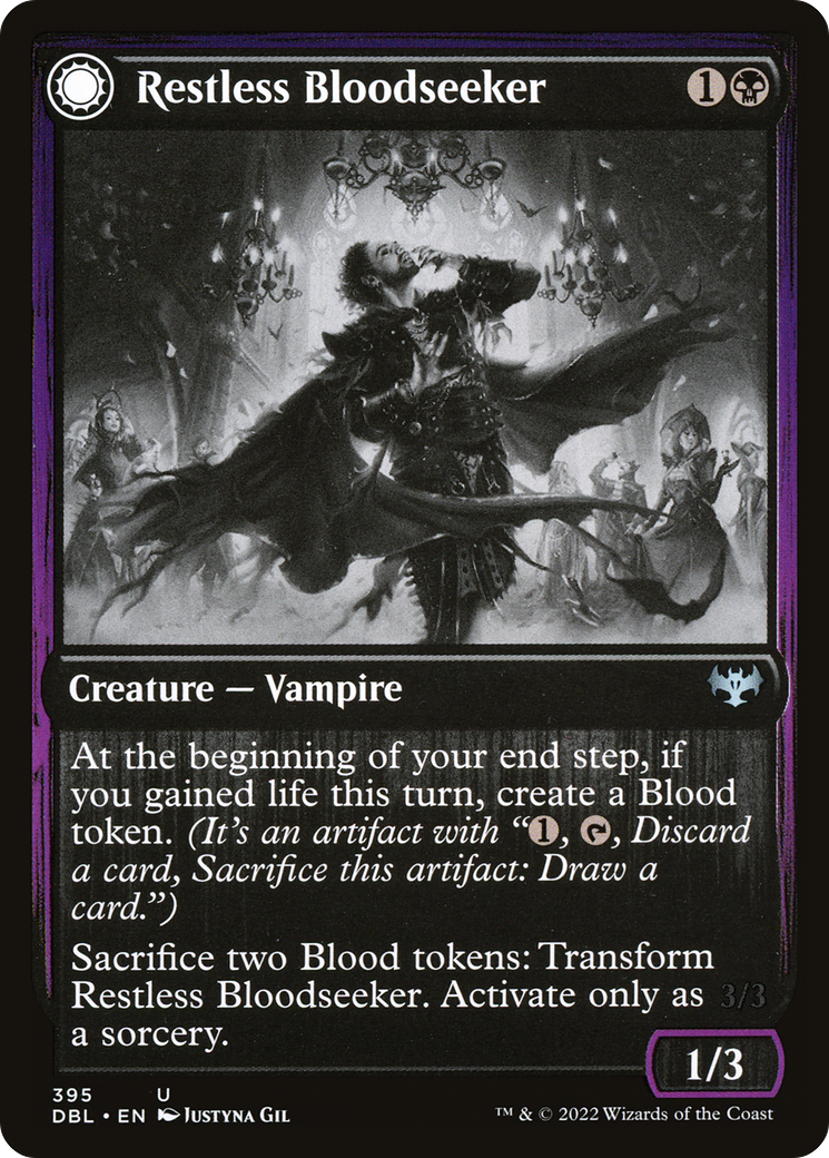 Image of Restless Bloodseeker (DBL-395) - Innistrad: Double Feature: (Double Faced Transform)