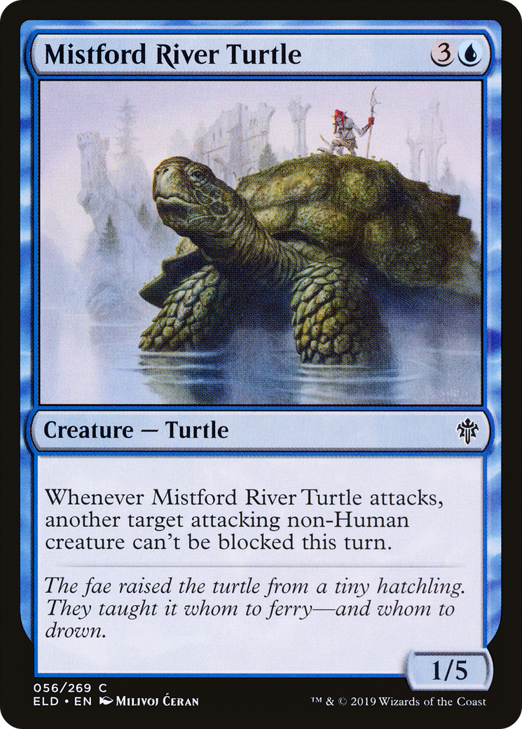 Image of Mistford River Turtle (ELD-056) - Throne of Eldraine Foil