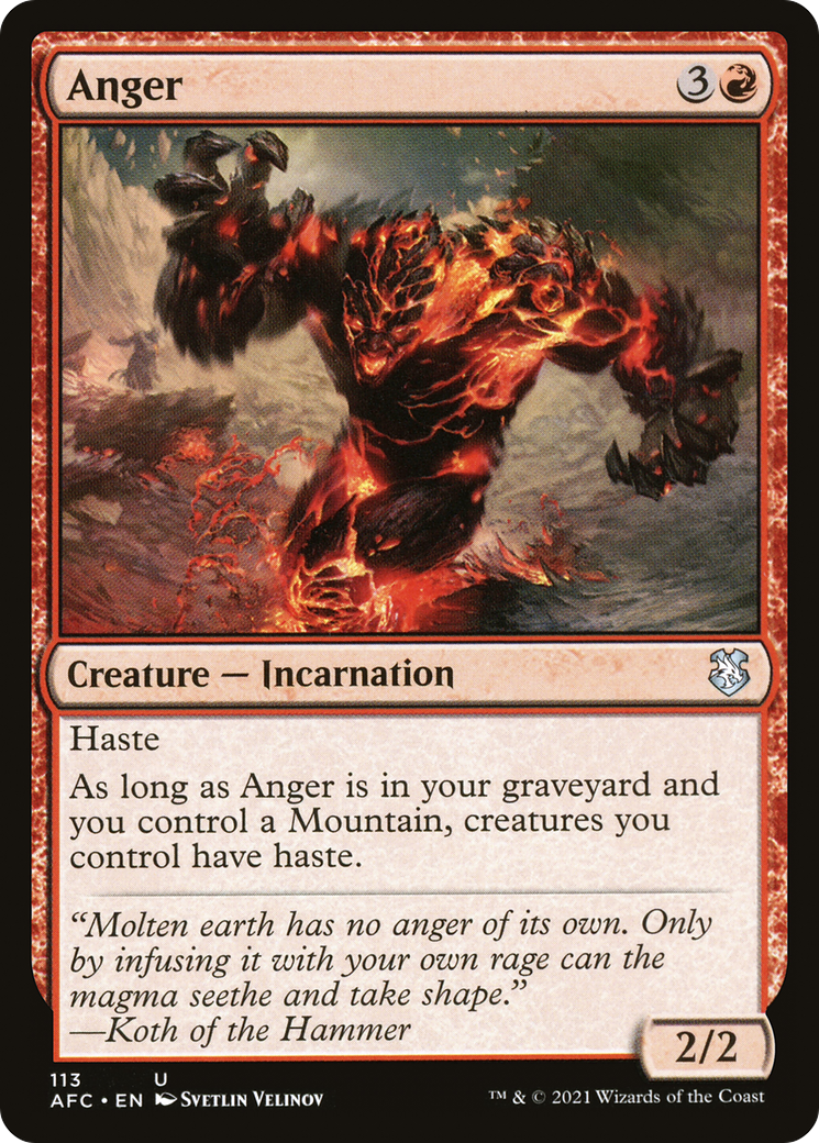 Image of Anger (AFC-113) - Forgotten Realms Commander