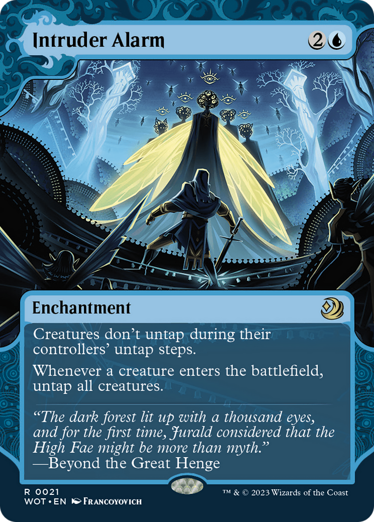 Image of Intruder Alarm (WOT-021) - Wilds of Eldraine: Enchanting Tales: (Showcase) (Borderless) Foil