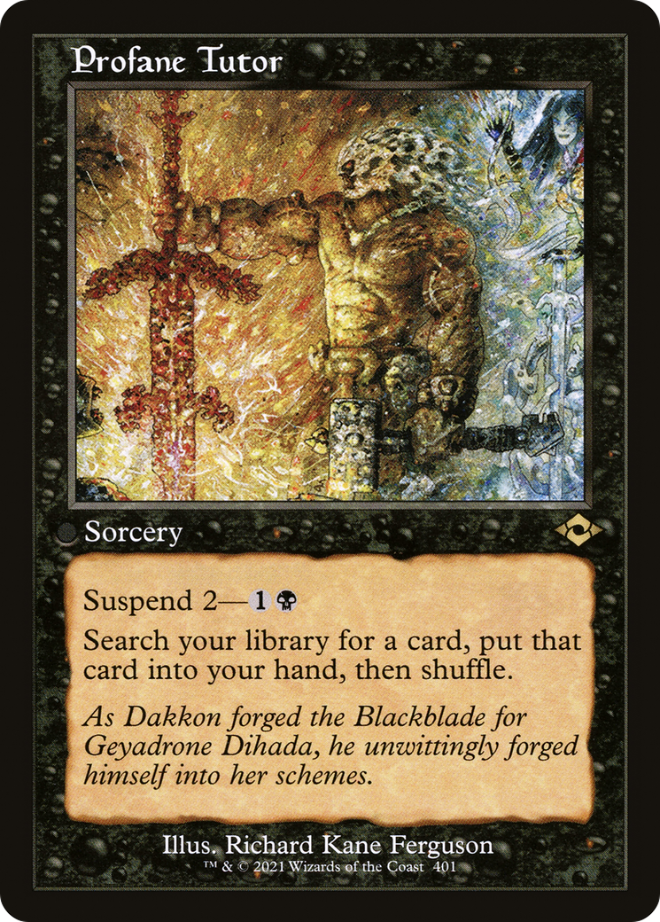 Image of Profane Tutor (Retro Frame) (MH2-401) - Modern Horizons 2 Foil