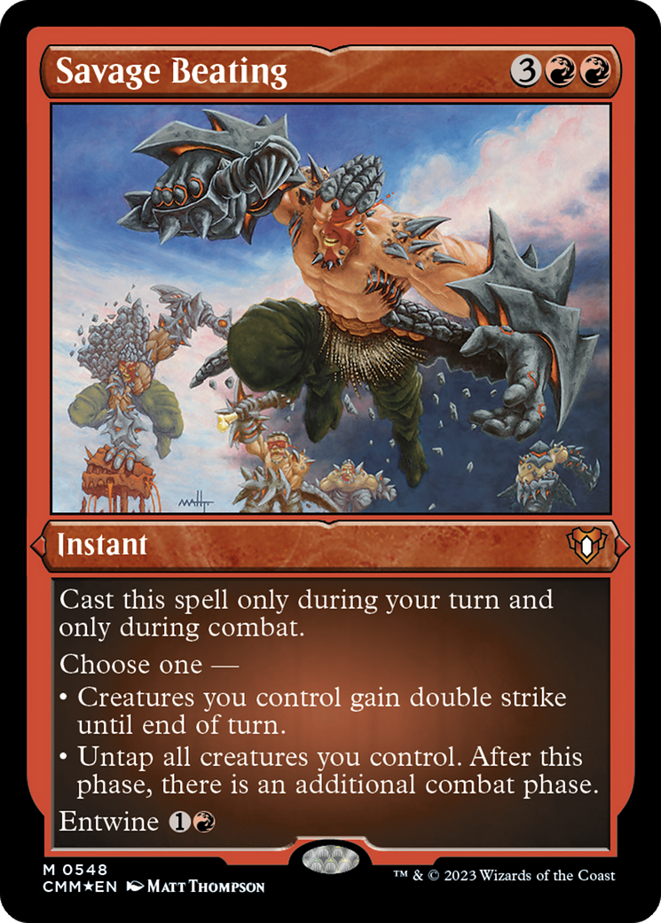 Image of Savage Beating (CMM-548) - Commander Masters Etched Foil
