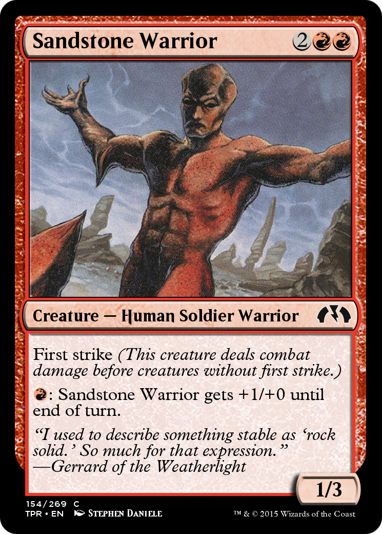 Image of Sandstone Warrior (TPR-154) - Tempest Remastered Foil