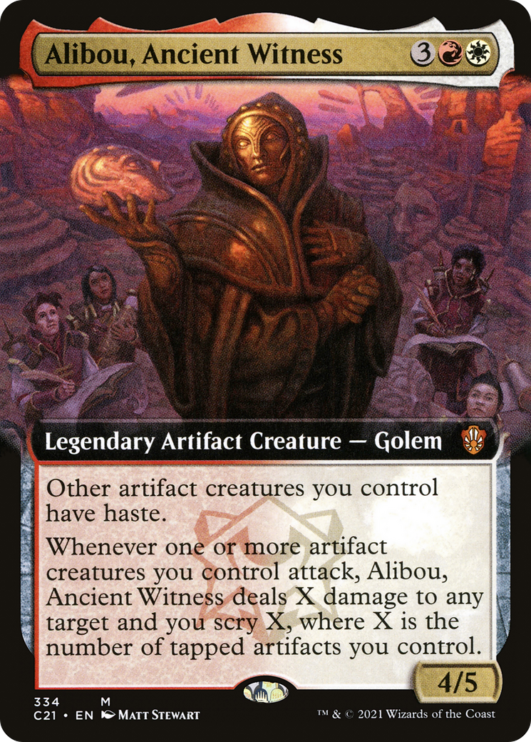 Image of Alibou, Ancient Witness (Extended Art) (C21-334) - Commander 2021: (Extended Art)