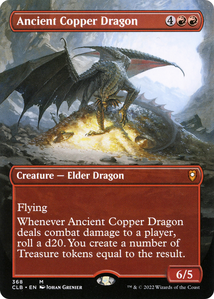 Image of Ancient Copper Dragon (Borderless) (CLB-368) - Commander Legends: Battle for Baldur's Gate (Borderless) Foil