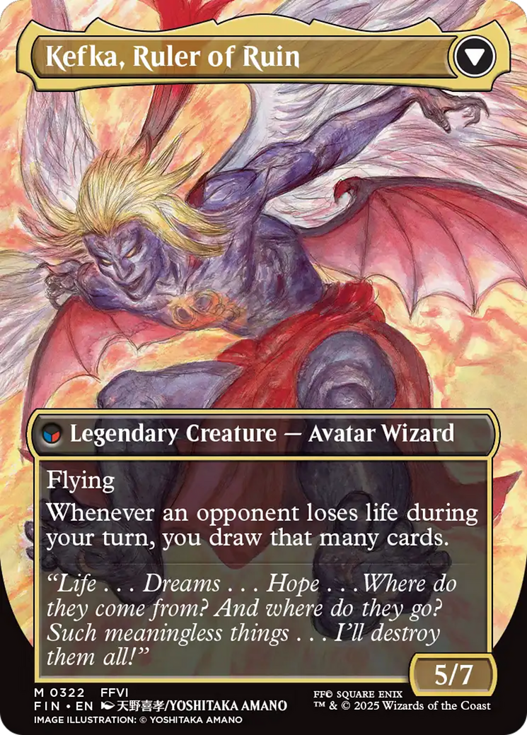 Image of Kefka, Court Mage (0322) (Borderless) (FIN-322) - FINAL FANTASY (Borderless) Foil