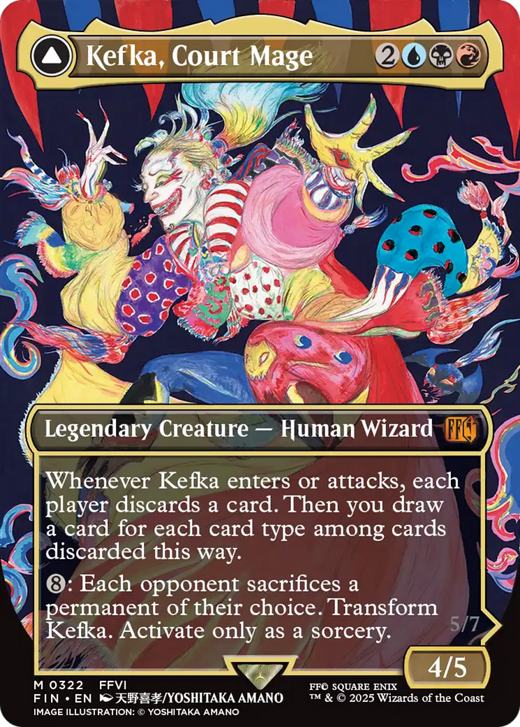 Image of Kefka, Court Mage (0322) (Borderless) (FIN-322) - FINAL FANTASY (Borderless)