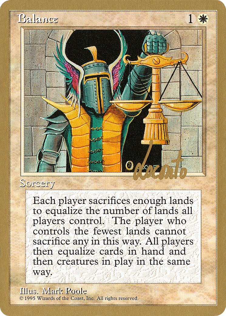 Image of Balance - 1996 Michael Loconto (4ED) (WCD-) - Pro Tour Collector Set