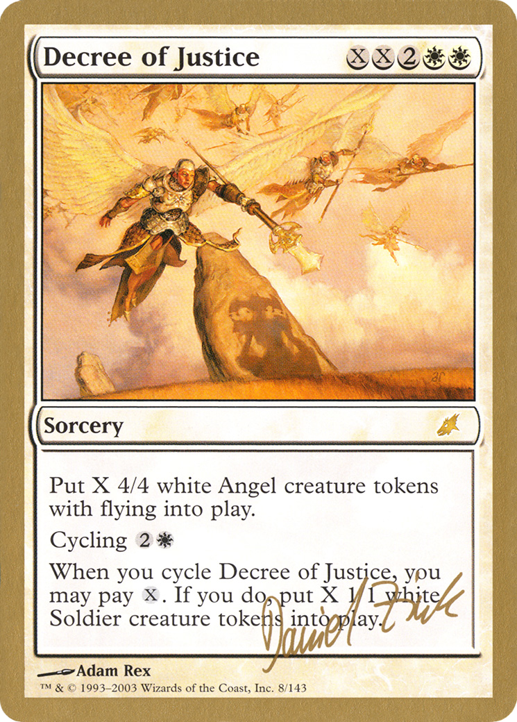 Image of Decree of Justice - 2003 Daniel Zink (SCG) (WCD-DZ8) - World Championship Decks 2003