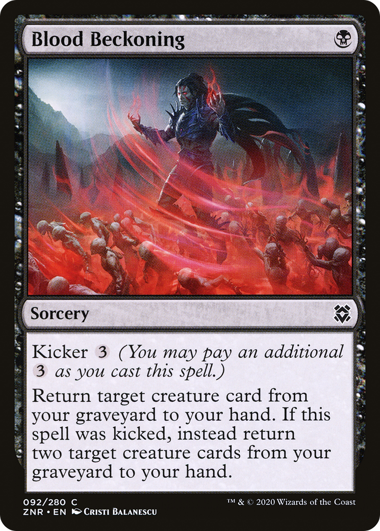 Image of Blood Beckoning (ZNR-092) - Zendikar Rising Foil