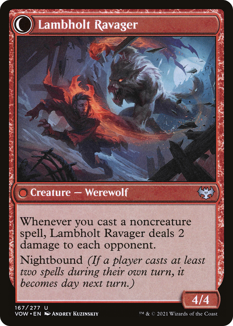Image of Lambholt Raconteur (VOW-167) - Innistrad: Crimson Vow: (Double Faced Transform)