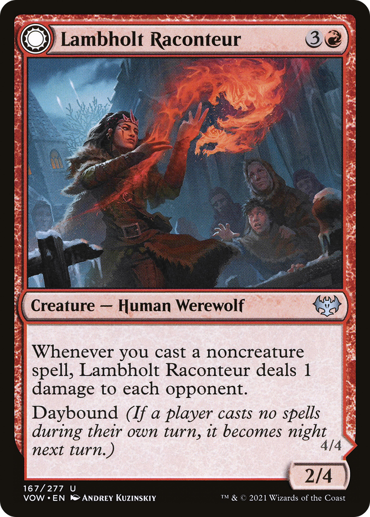 Image of Lambholt Raconteur (VOW-167) - Innistrad: Crimson Vow: (Double Faced Transform)