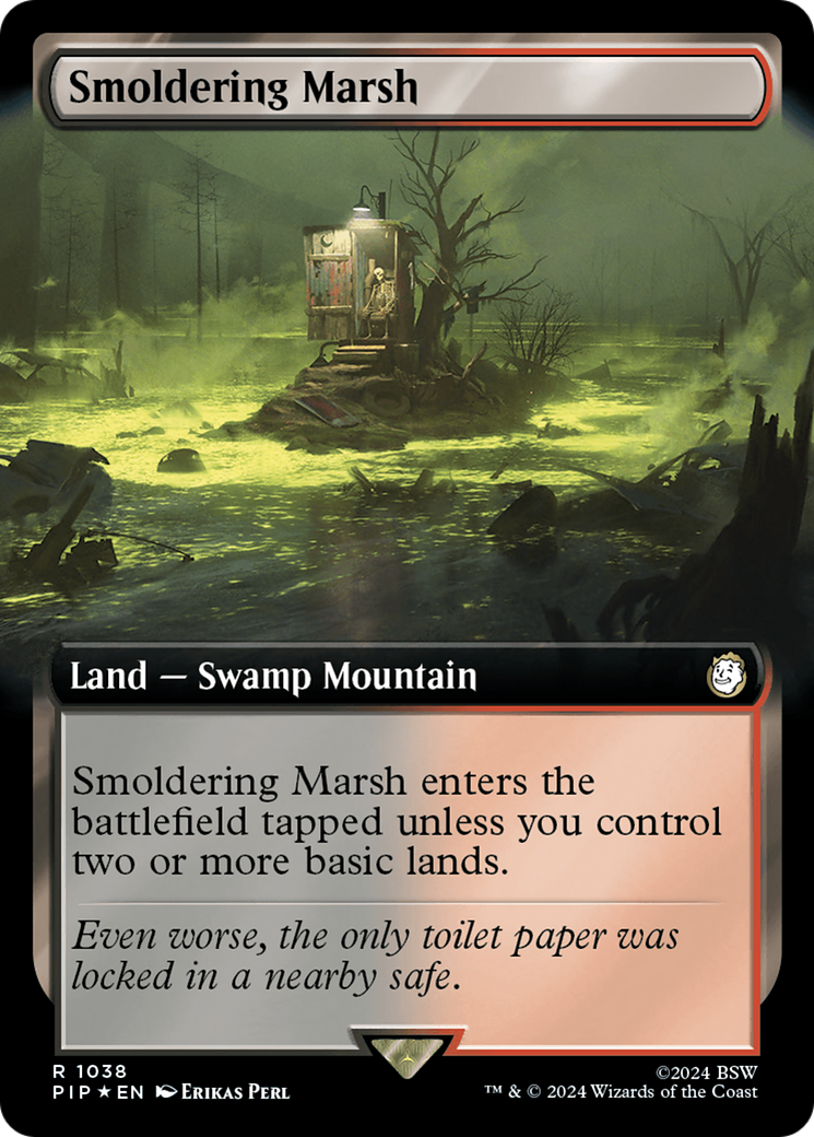 Image of Smoldering Marsh (Extended Art) (Surge Foil) (PIP-1038) - Fallout: (Extended Art) Foil