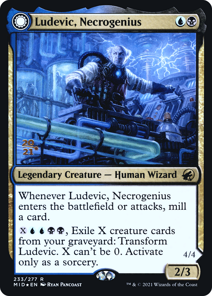 Image of Ludevic, Necrogenius (PRE-233) - Innistrad: Midnight Hunt Promos: (Double Faced Transform) Foil