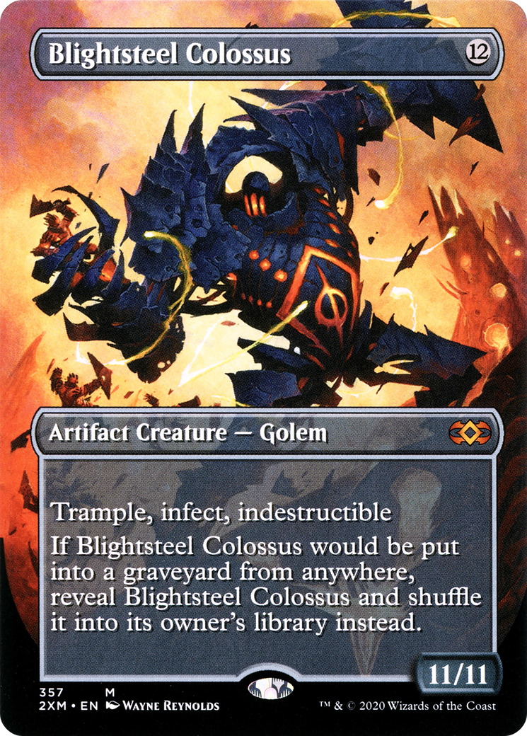 Image of Blightsteel Colossus (Borderless) (2XM-357) - Double Masters (Borderless)