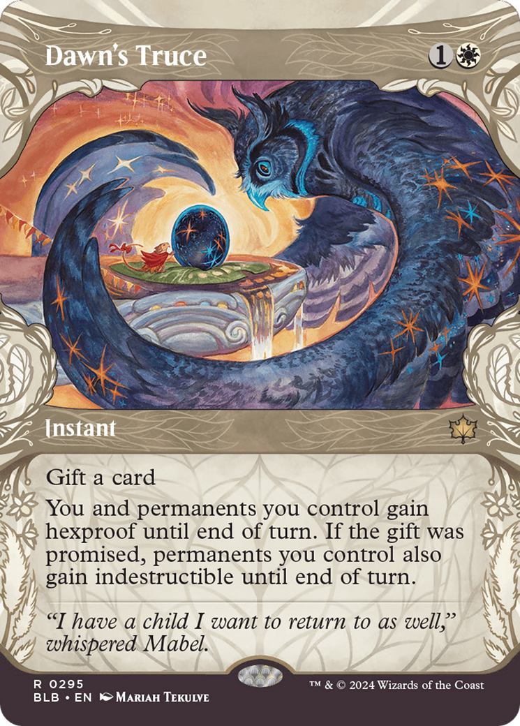 Image of Dawn's Truce (Showcase) (BLB-295) - Bloomburrow: (Showcase) (Borderless)