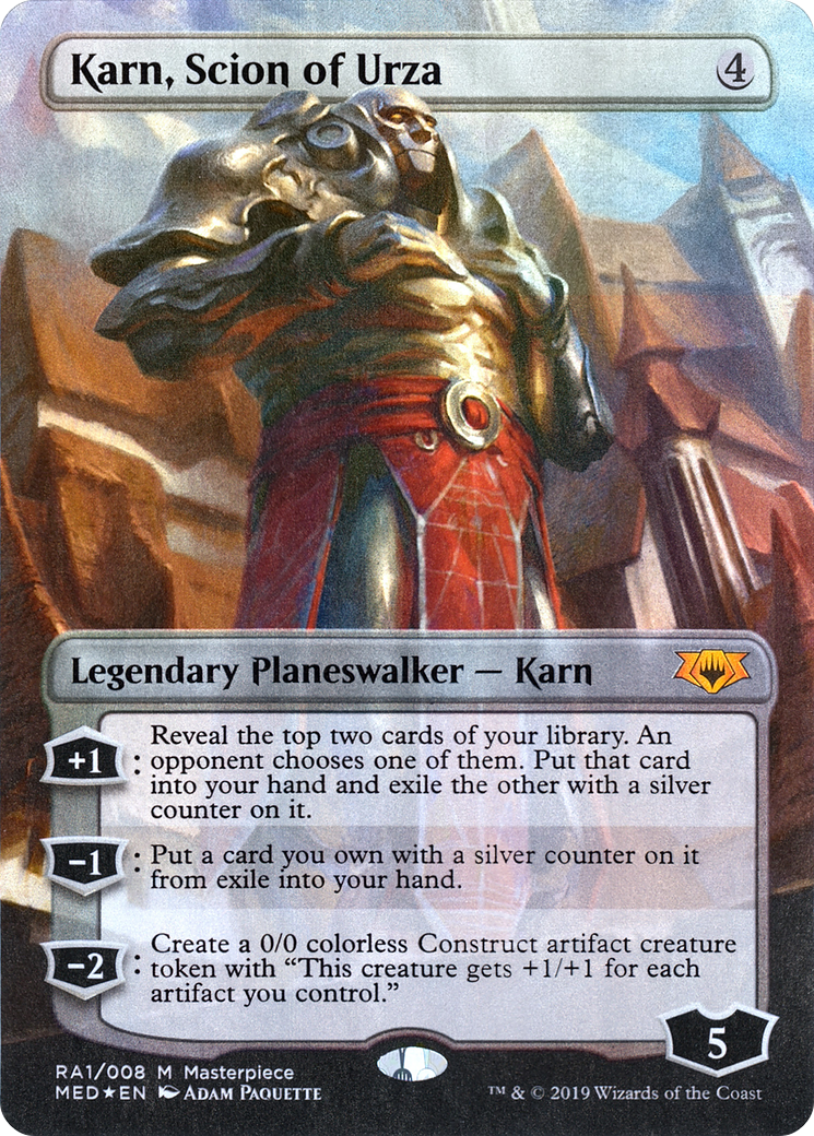 Image of Karn, Scion of Urza (MED2-RA1) - Mythic Edition (Borderless) Foil