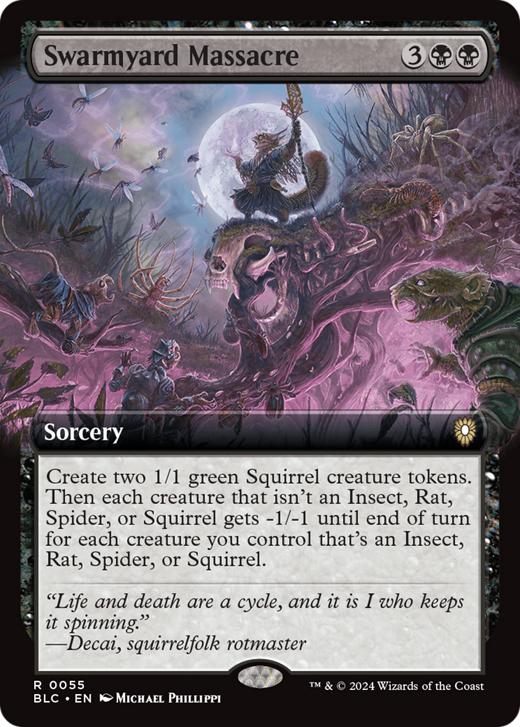 Image of Swarmyard Massacre (Extended Art) (BLC-055) - Bloomburrow Commander: (Extended Art)