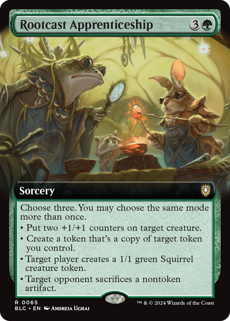 Image of Rootcast Apprenticeship (Extended Art) (BLC-065) - Bloomburrow Commander: (Extended Art)