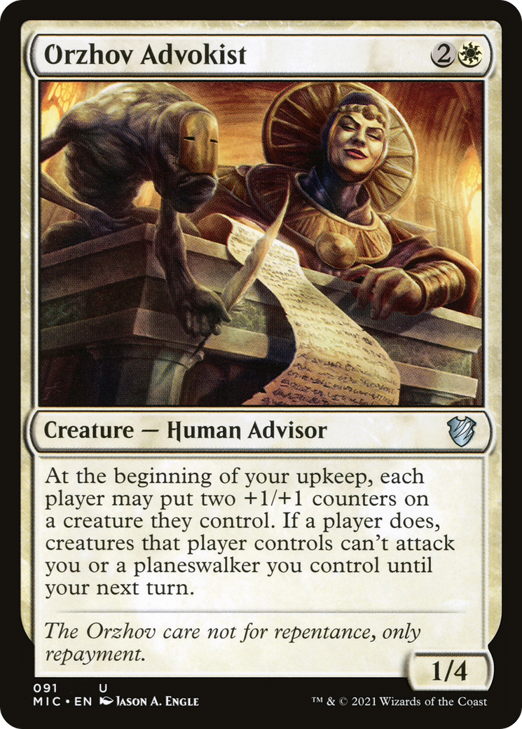 Image of Orzhov Advokist (MIC-091) - Midnight Hunt Commander