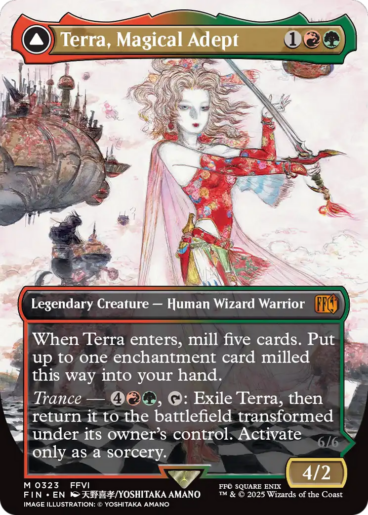 Image of Terra, Magical Adept (Borderless) (FIN-323) - FINAL FANTASY: (enchantment) (Borderless)