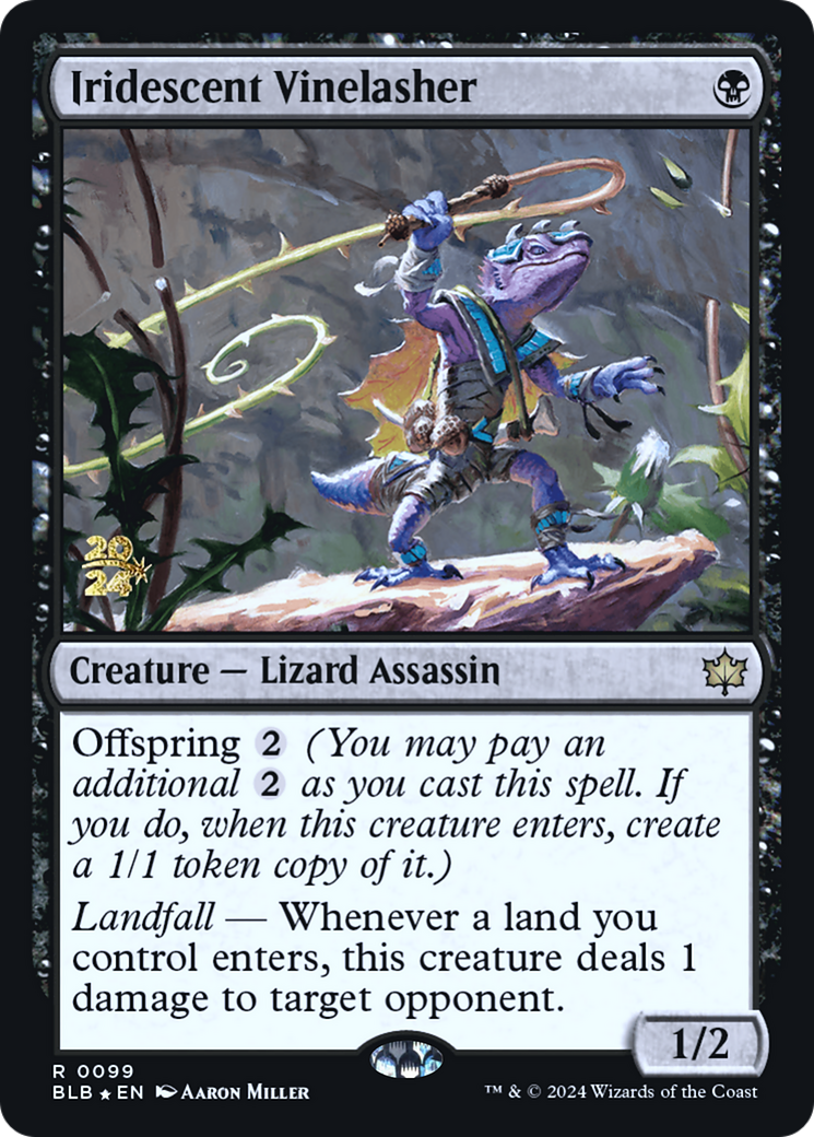 Image of Iridescent Vinelasher (PRE-099) - Bloomburrow Promos Foil