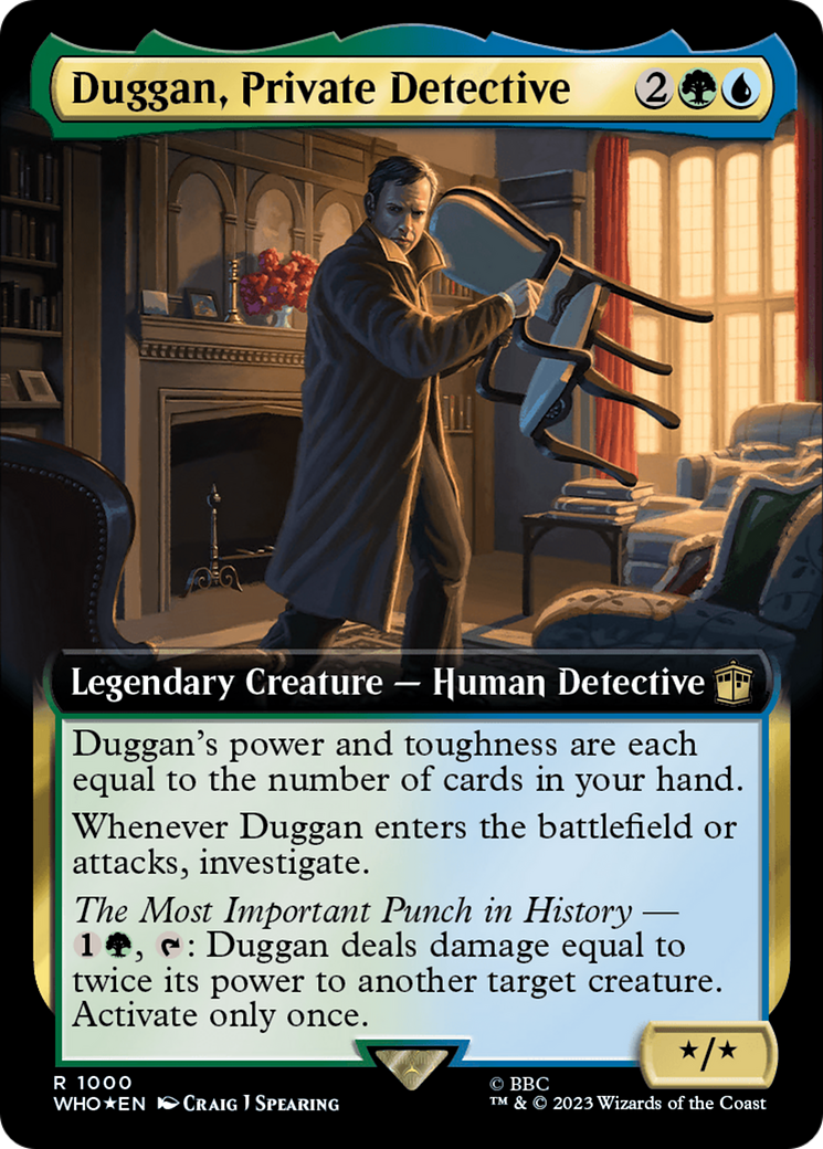 Image of Duggan, Private Detective (Extended Art) (Surge Foil) (WHO-1000) - Doctor Who: (Extended Art) Foil