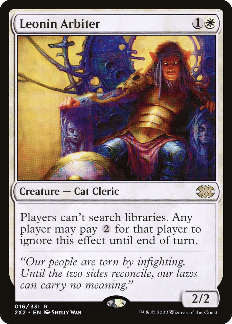 Image of Leonin Arbiter (2X2-016) - Double Masters 2022 Foil
