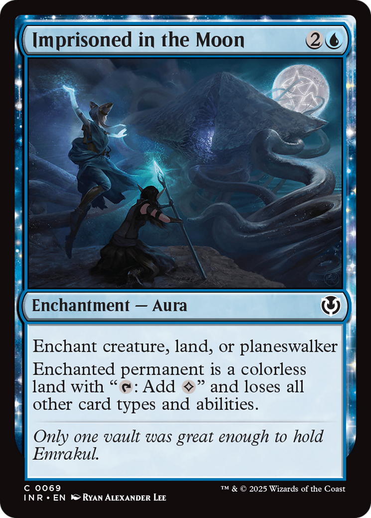 Image of Imprisoned in the Moon (INR-069) - Innistrad Remastered: (enchantment) Foil