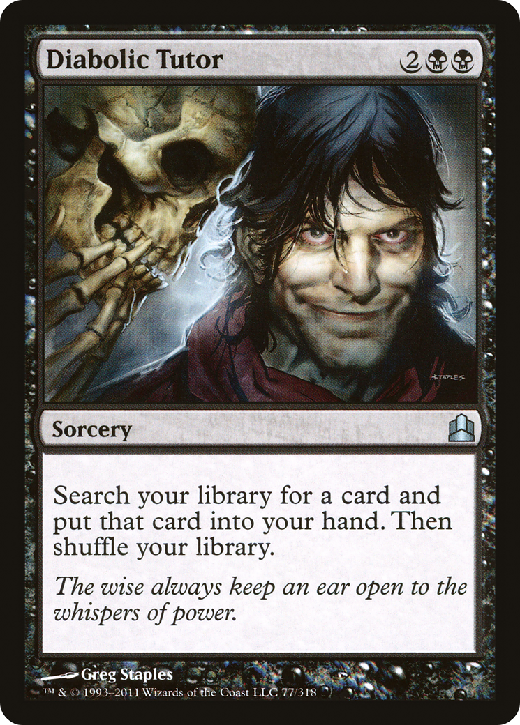 Image of Diabolic Tutor (CMD-077) - Commander 2011
