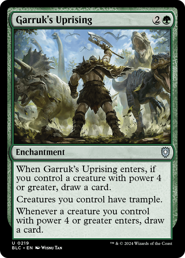 Image of Garruk's Uprising (BLC-219) - Bloomburrow Commander