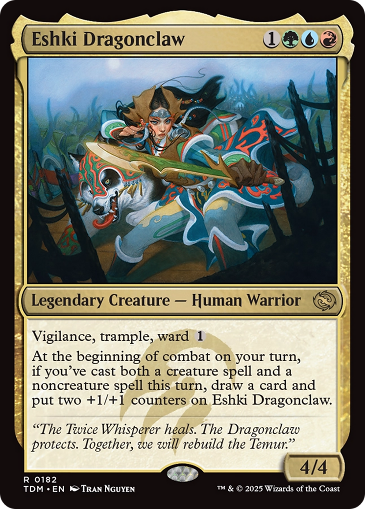 Image of Eshki Dragonclaw (TDM-182) - Tarkir: Dragonstorm Foil