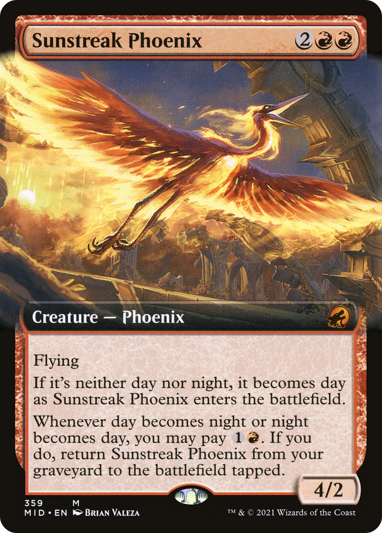 Image of Sunstreak Phoenix (Extended Art) (MID-359) - Innistrad: Midnight Hunt: (Extended Art)