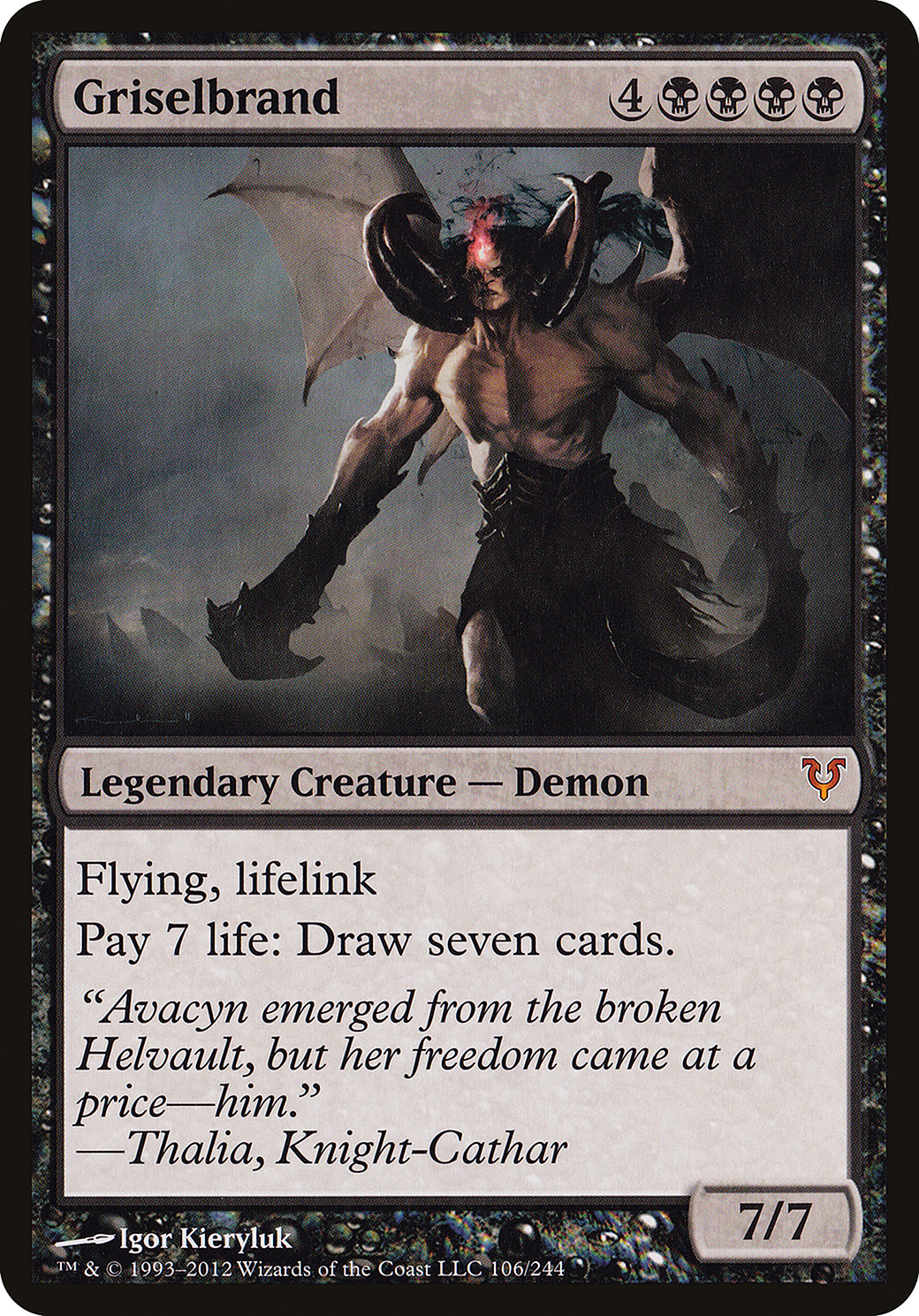 Image of Griselbrand (Avacyn Restored) (OVER-106) - Open the Helvault Foil