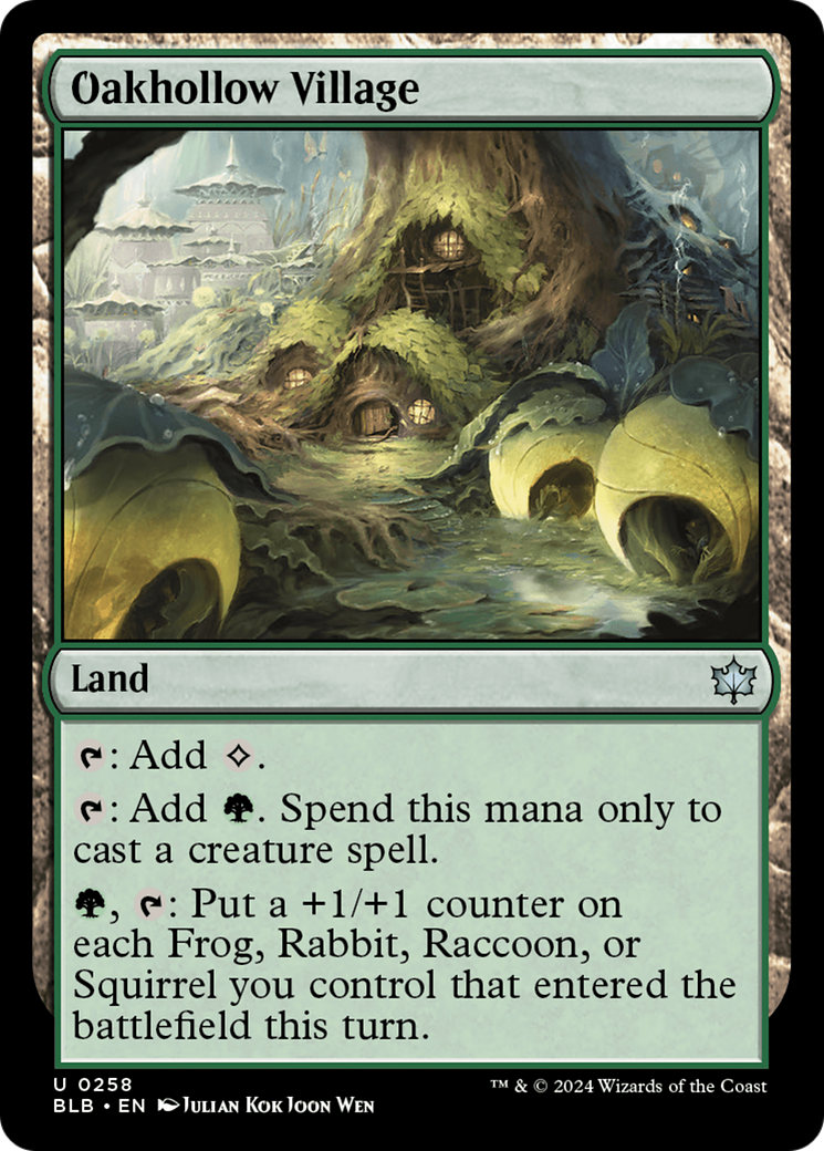 Image of Oakhollow Village (BLB-258) - Bloomburrow Foil