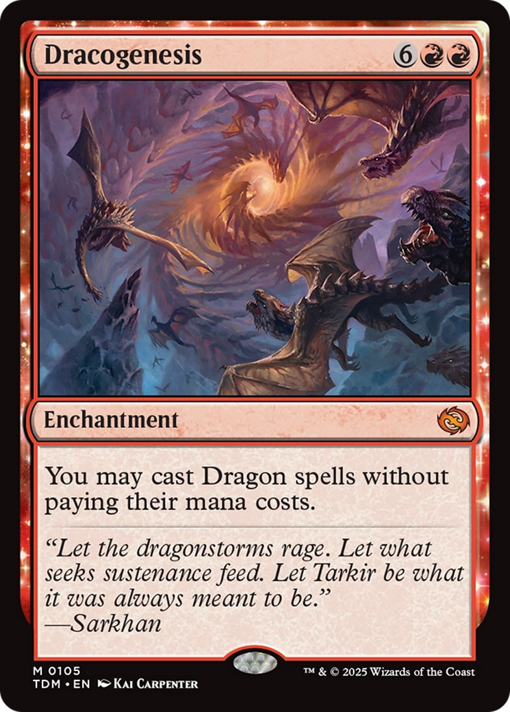 Image of Dracogenesis (TDM-105) - Tarkir: Dragonstorm: (enchantment) Foil