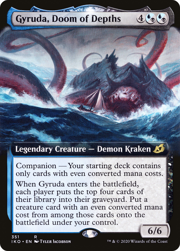 Image of Gyruda, Doom of Depths (Extended Art) (IKO-351) - Ikoria: Lair of Behemoths: (companion, Extended Art) Foil