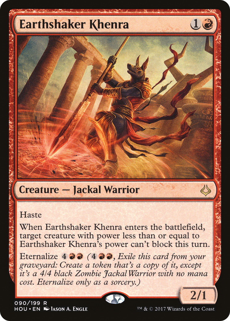 Image of Earthshaker Khenra (HOU-090) - Hour of Devastation Foil