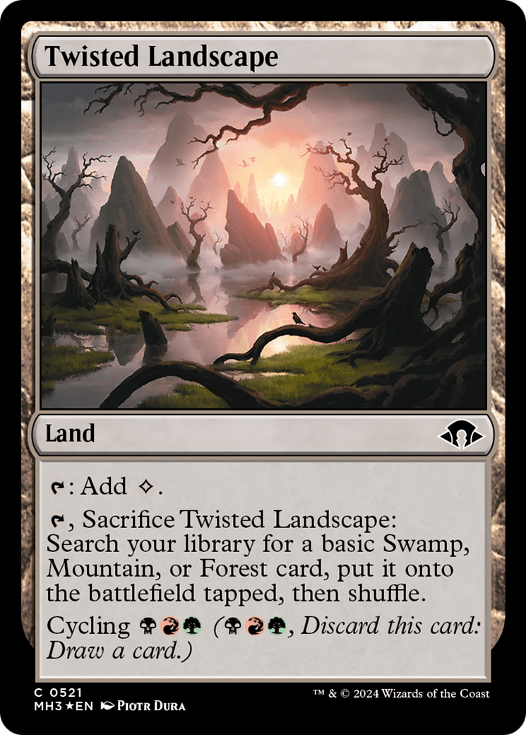 Image of Twisted Landscape (Ripple Foil) (MH3-521) - Modern Horizons 3 Foil
