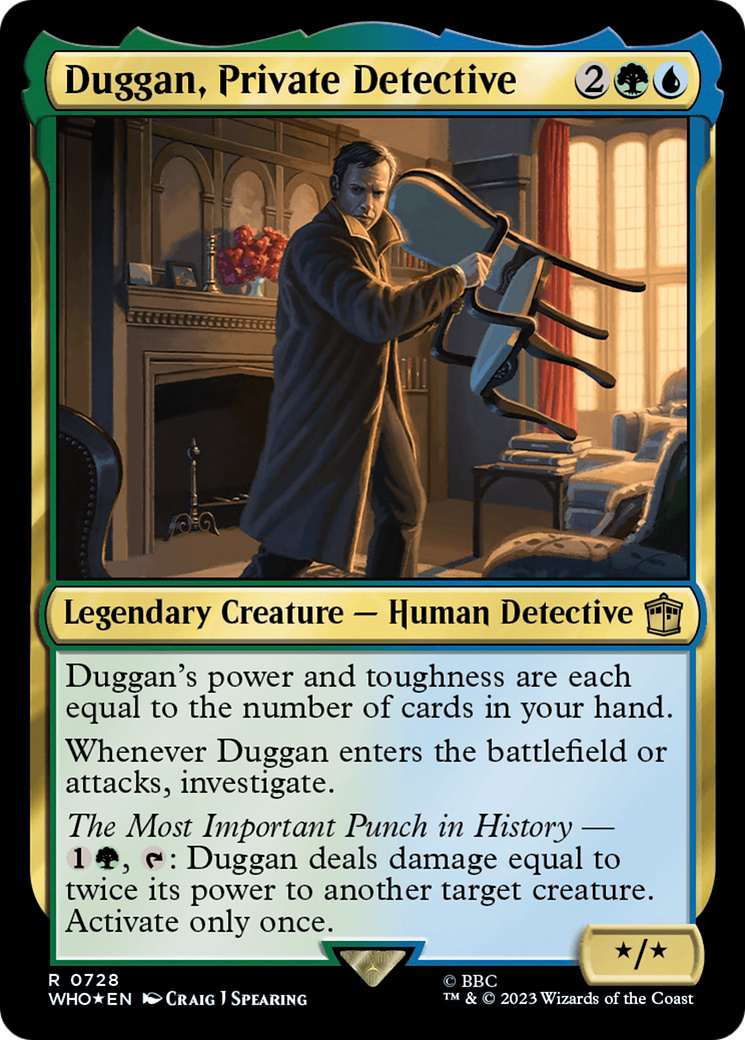 Image of Duggan, Private Detective (Surge Foil) (WHO-728) - Doctor Who Foil