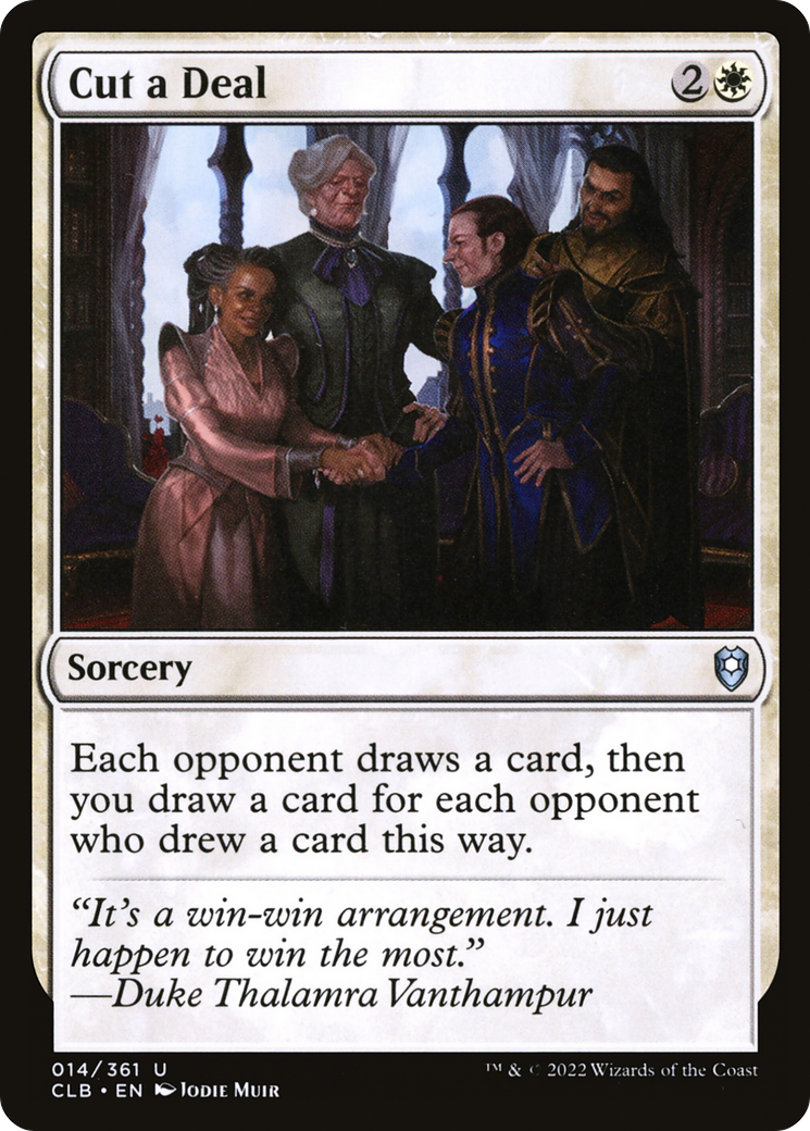 Image of Cut a Deal (CLB-014) - Commander Legends: Battle for Baldur's Gate Foil